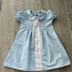 Sweet Dreams Light Blue and White Kids Dress